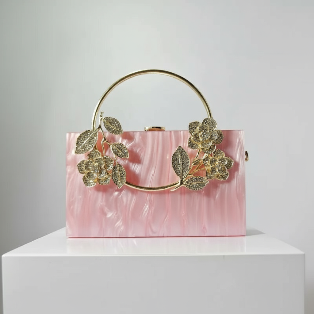 JAD Cristal - Sac de Soirée Acrylique Perlé | Pochette Élégante Femme