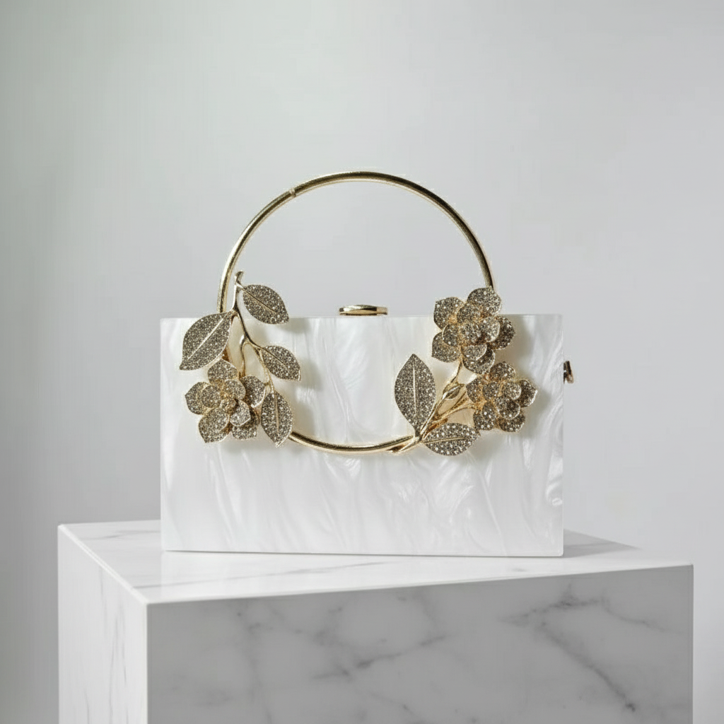 JAD Cristal - Sac de Soirée Acrylique Perlé | Pochette Élégante Femme