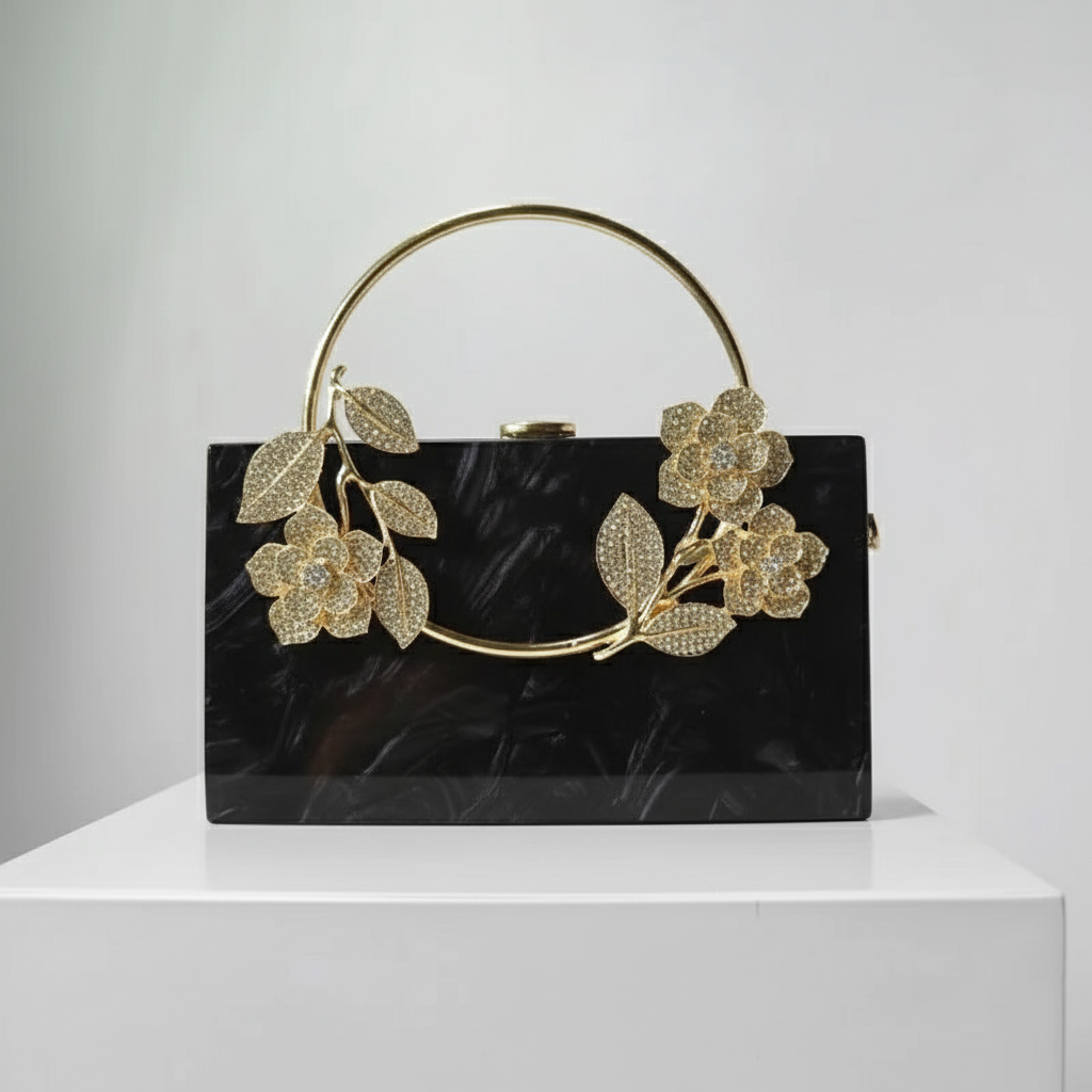 JAD Cristal - Sac de Soirée Acrylique Perlé | Pochette Élégante Femme