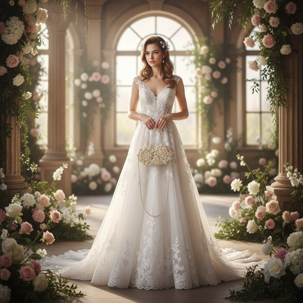 Mariée avec JAD Florale or