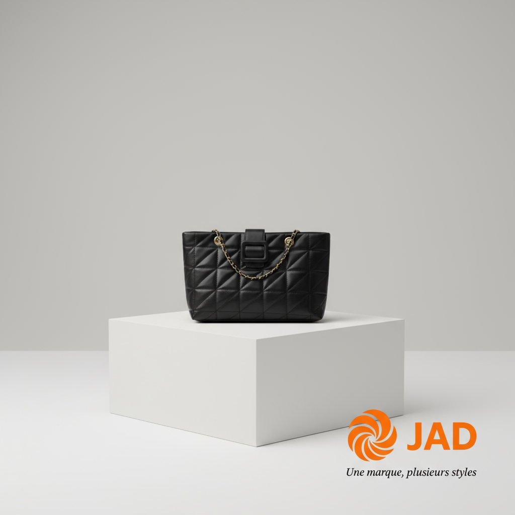 Sac noir minimaliste logo